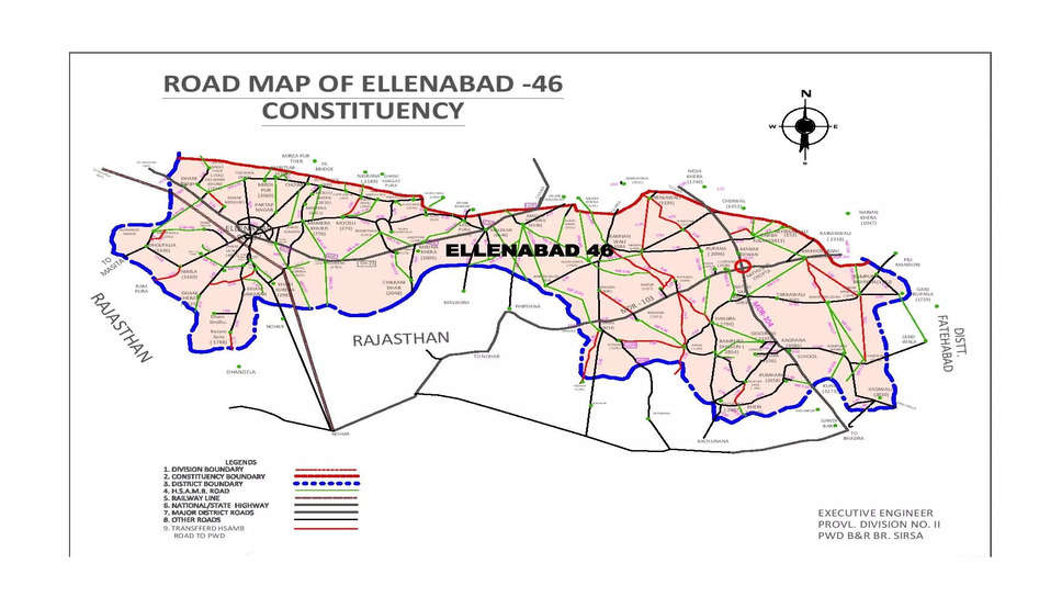 ऐलनाबाद हल्के के हर गांव में जाने का नक्शा, 2019 में वार्डवाइज वोटों की लिस्ट देखिये