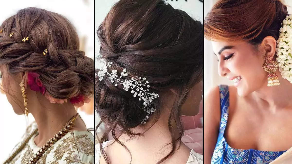 10 Bridal Hairstyle with Lehenga for wedding लहग क लए परफकट हयरसटइल