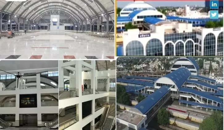 एयरपोर्ट की तरह दिखने वाला भारत का पहला विश्व स्तरीय रेलवे स्टेशन, यहां पूरा शहर समाया हुआ है