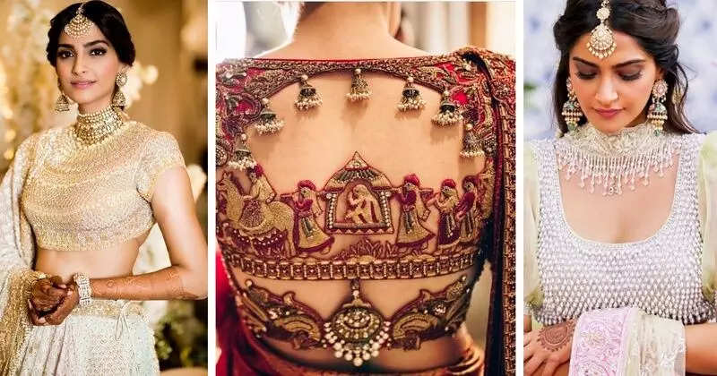 50+ Lehenga Blouse Designs (Front & Back) To Bookmark Right Away! - Wedbook  | Trendy blouse designs, Bridal lehenga blouse design, Fancy blouse designs