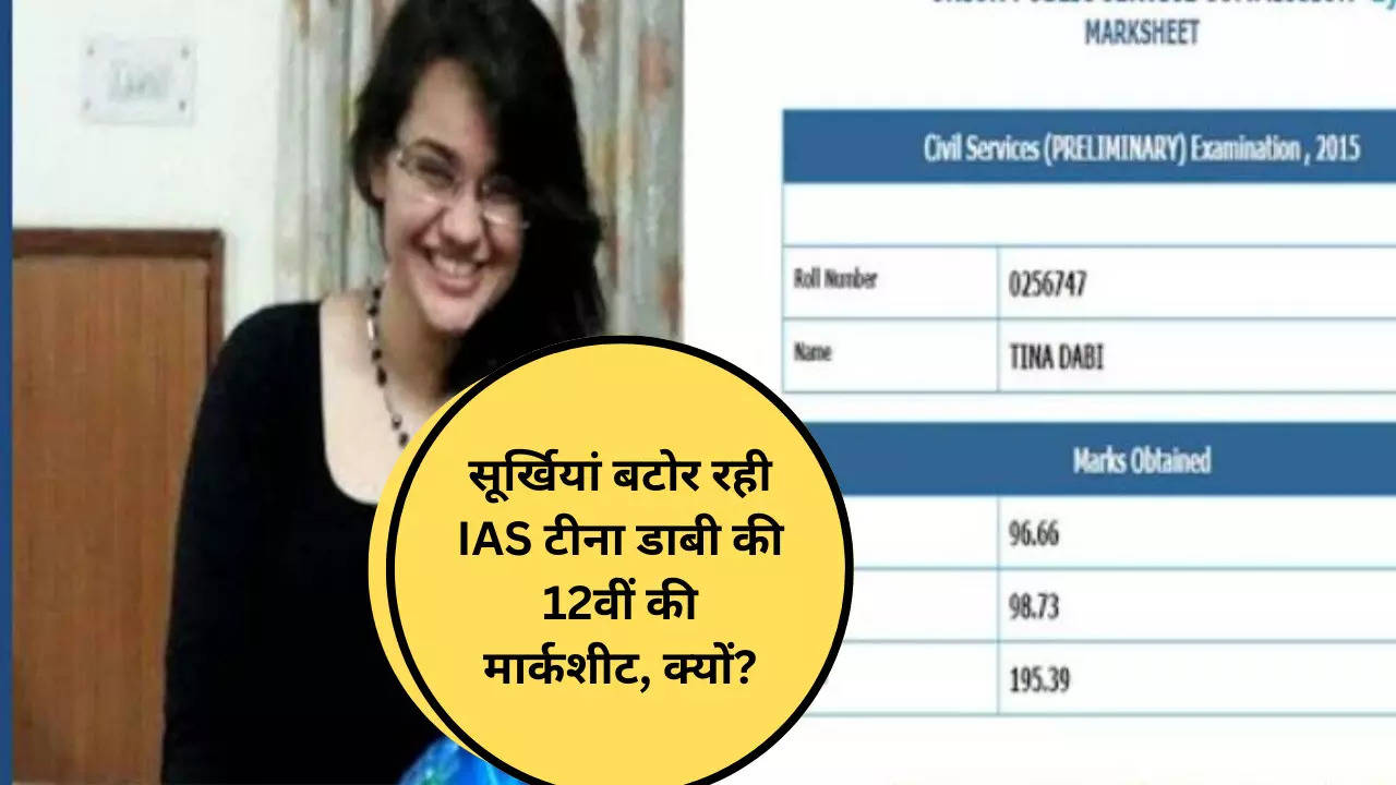 IAS Tina Dabi 12th Marksheet Viral: आईएएस टीना डाबी की 12वीं की ...