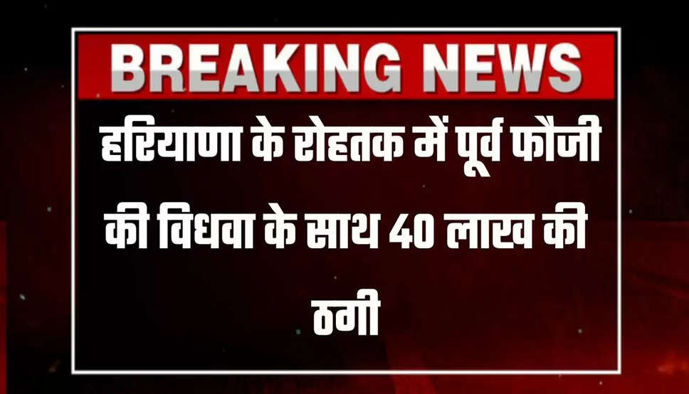  हरियाणा के रोहतक में पूर्व फौजी की विधवा के साथ 40 लाख की ठगी