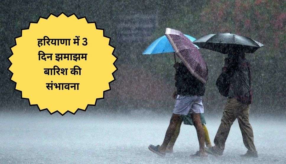  Haryana Rain Alert: हरियाणा में 3 दिन झमाझम बारिश की संभावना, देखें मौसम विभाग का अलर्ट