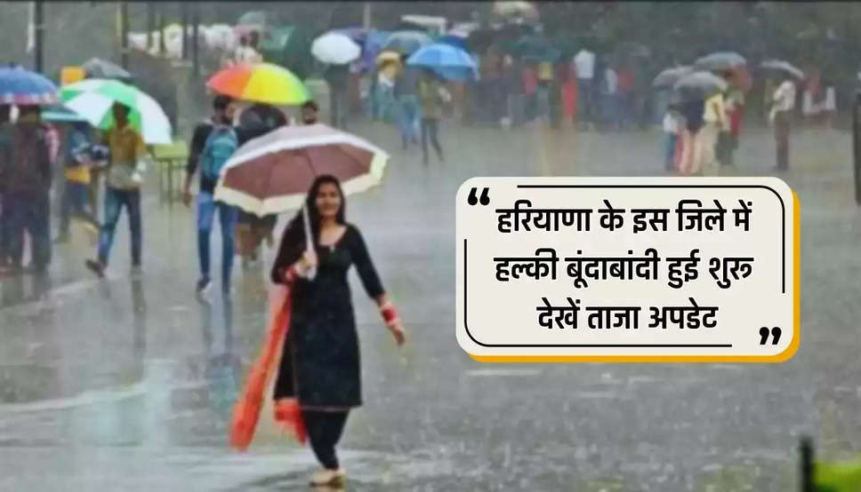 Haryana Weather Alert: हरियाणा के इस जिले में हल्की बूंदाबांदी हुई शुरू, आज रात तक बदलेगा मौसम, देखें ताजा अपडेट
