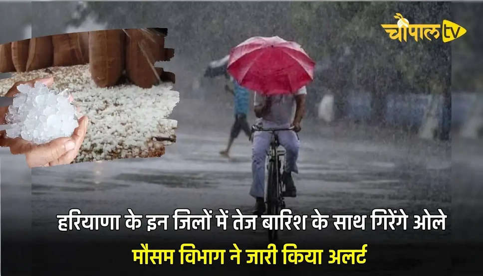 Haryana Weather Alert: हरियाणा के इन जिलों में तेज बारिश के साथ गिरेंगे ओले, मौसम विभाग ने 2 दिन के लिए जारी किया अलर्ट 