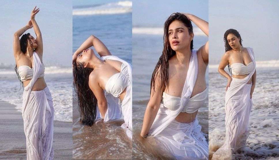 Neha Malik Hot Pic: समंदर किनारे साड़ी पहन नेहा मलिक ने कराया हुस्न का दीदार, भीगा बदन देख मदहोश हुए फैंस  