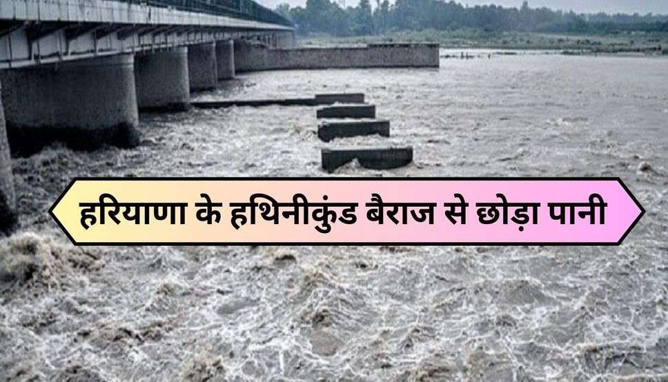  Hathnikund Barrage Water: हरियाणा के हथिनीकुंड बैराज से छोड़ा पानी, दिल्ली हरियाणा में सावधान रहने की चेतावनी जारी