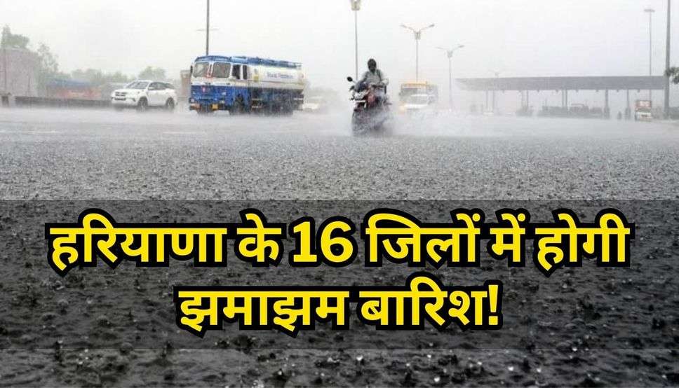 Haryana Rain LIVE Updates: हरियाणा के 16 जिलों में होगी झमाझम बारिश! मौसम विभाग ने जारी किया येलो अलर्ट; देखें अपने शहर के मौसम का हाल 